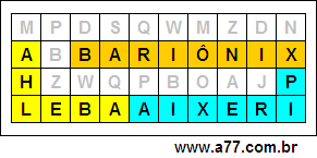 Labirinto Palavras Bariônix, Pirexia, Abelha
