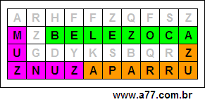 Labirinto Palavras Belezoca, Zurrapa, Zunzum