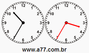 Relógios de Ponteiros Para Cálculo de Horas a Mais