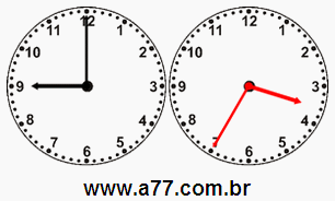 Relógio Analógico Com Cálculo de Horas a Menos