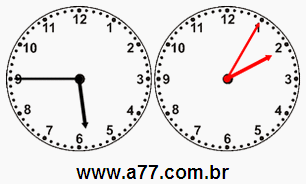Cálculo de Horas a Menos em Relógios de Ponteiros