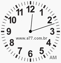 Relógio 0h12min