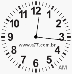 Relógio 0h16min