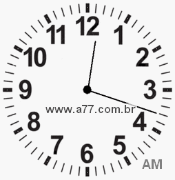 Relógio 0h18min