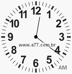 Relógio 0h21min
