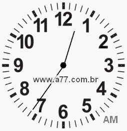 Relógio 0h36min