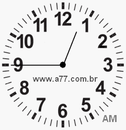 Relógio 0h45min