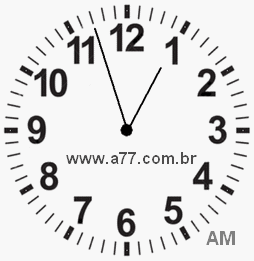 Relógio 0h57min