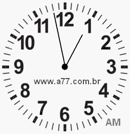Relógio 0h58min