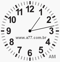 Relógio 1h13min