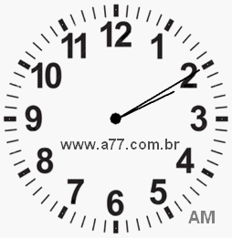 Relógio 2h10min
