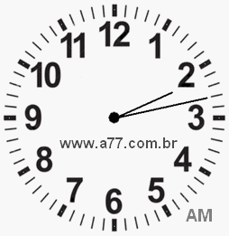 Relógio 2h13min