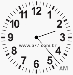 Relógio 2h23min