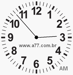 Relógio 2h53min