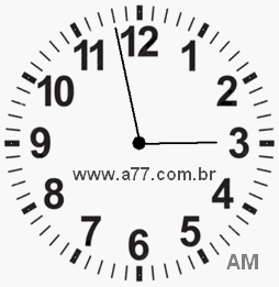 Relógio 2h58min