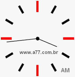 Relógio 3h44min