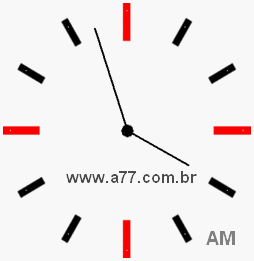 Relógio 3h57min