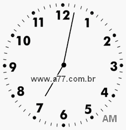 Relógio 7h2min