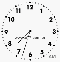 Relógio 7h33min