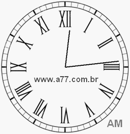 Relógio em Romanos 0h14min