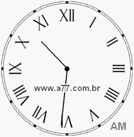 Relógio em Romanos 10h31min