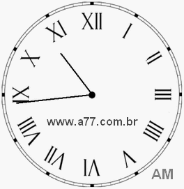 Relógio em Romanos 10h44min
