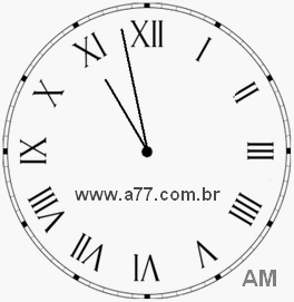 Relógio em Romanos 10h58min