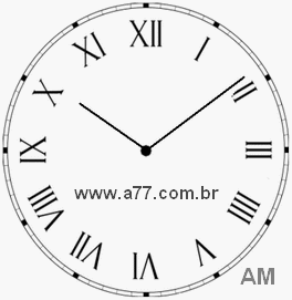 Relógio em Romanos 10h9min