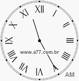 Relógio em Romanos 11h25min