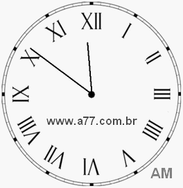 Relógio em Romanos 11h51min