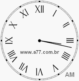 Relógio em Romanos 3h17min