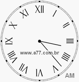 Relógio em Romanos 3h23min
