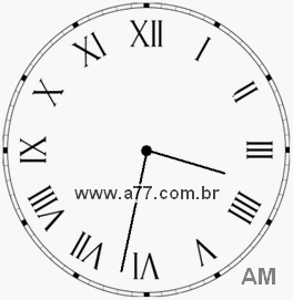 Relógio em Romanos 3h32min