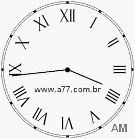 Relógio em Romanos 3h44min