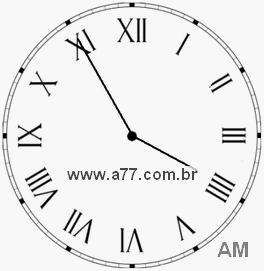 Relógio em Romanos 3h55min