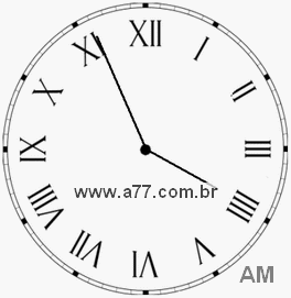 Relógio em Romanos 3h56min
