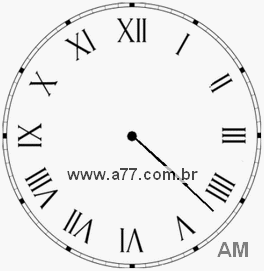 Relógio em Romanos 4h22min