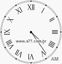 Relógio em Romanos 4h24min