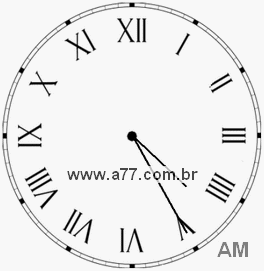 Relógio em Romanos 4h25min