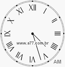 Relógio em Romanos 4h27min