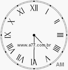 Relógio em Romanos 4h30min