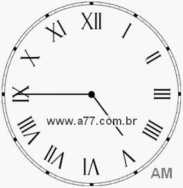 Relógio em Romanos 4h45min