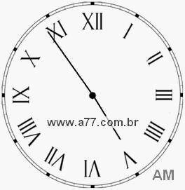 Relógio em Romanos 4h54min