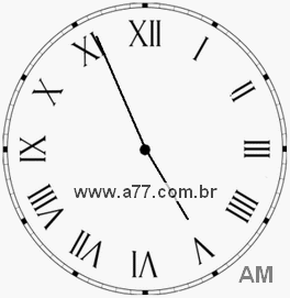 Relógio em Romanos 4h56min