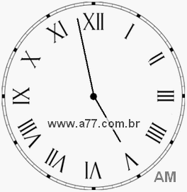Relógio em Romanos 4h58min
