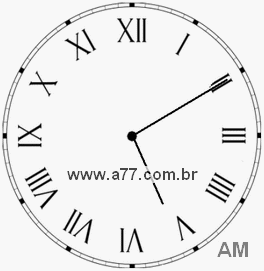 Relógio em Romanos 5h10min