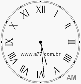 Relógio em Romanos 5h29min