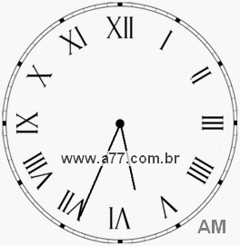 Relógio em Romanos 5h34min