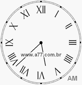 Relógio em Romanos 5h38min