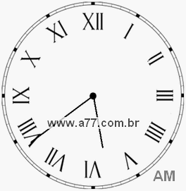 Relógio em Romanos 5h39min